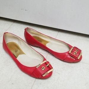 MICHAEL KORS leather ballet flats MK